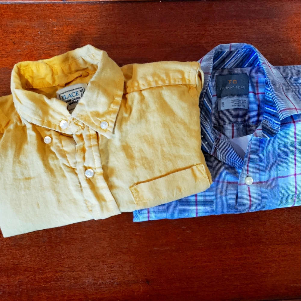 Boys size 8 button down x2